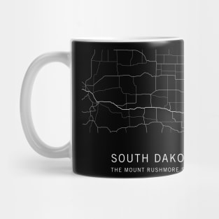 South Dakota State Road Map Mug